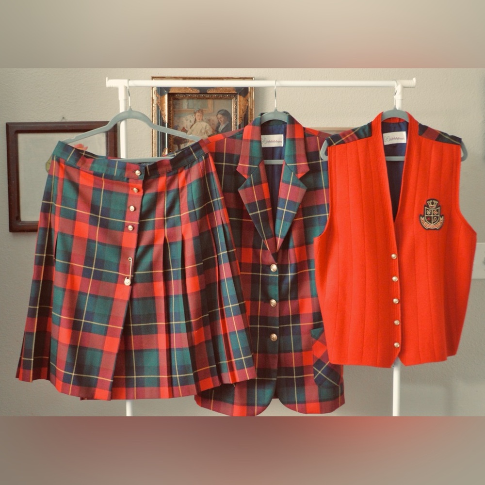 🌹Rare 3-piece plaid suit 🌹